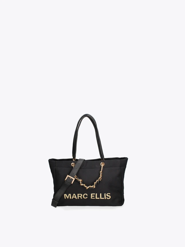 Marc Ellis Minimalist Nylon Tote Bag for Everyday Use with Chain Strap