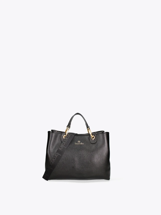 Leather Tote Bag with Top Handles And Removable Crossbody Strap for Everyday Use