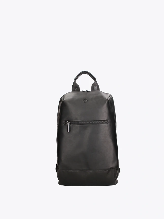 Men's Backpack In Vegan Leather For Casual Wear - Versatile Design