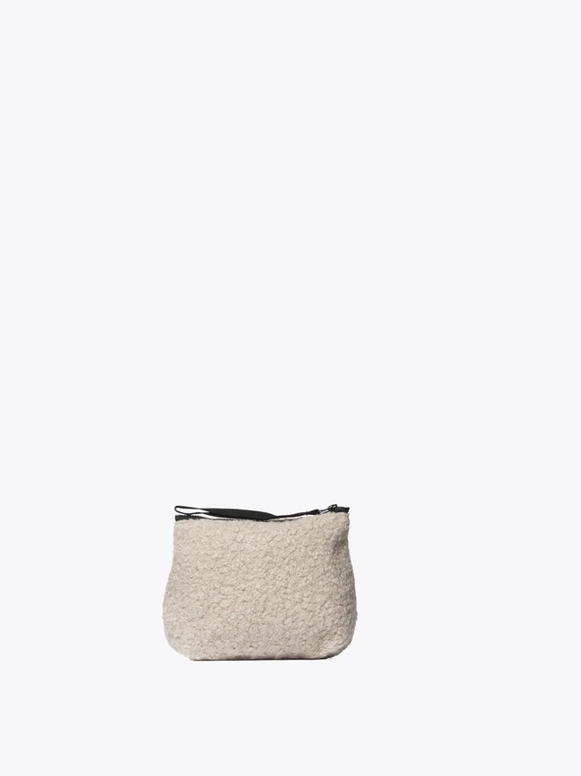 Faux Shearling Soft Pouch Handbag Everyday Chic