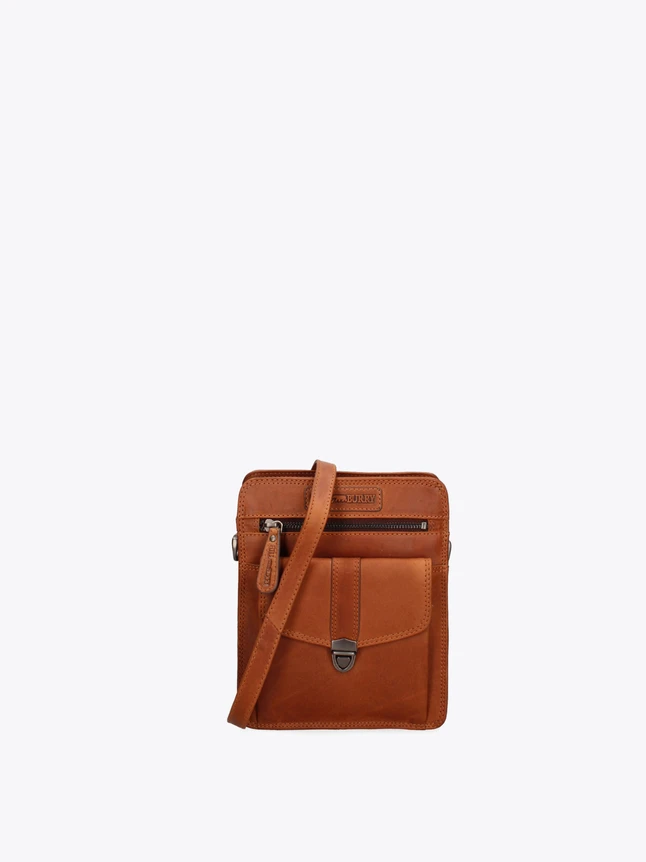 Leather Crossbody Bag Front Flap Pocket for Everyday Use