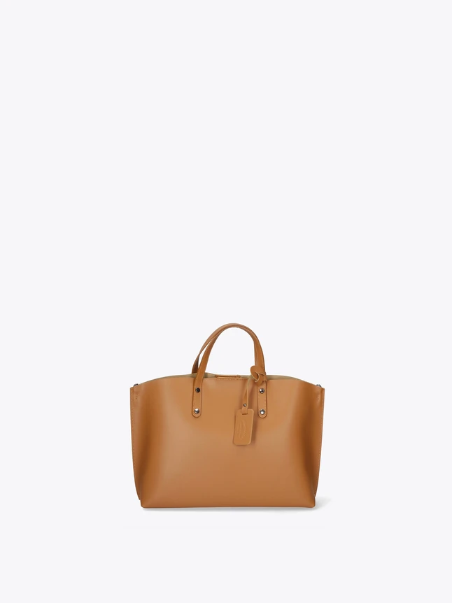 PU Leather Minimalist Tote Bag with Top Handles And Diagonal Strap Daily Use