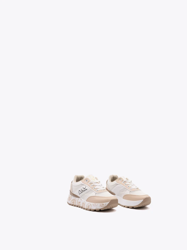 Chunky Sole Sneakers Leather Upper Casual Everyday Wear Walking Shoes