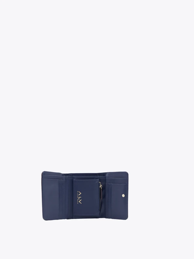 Leather Postmark Print Clutch Wallet for Everyday Use