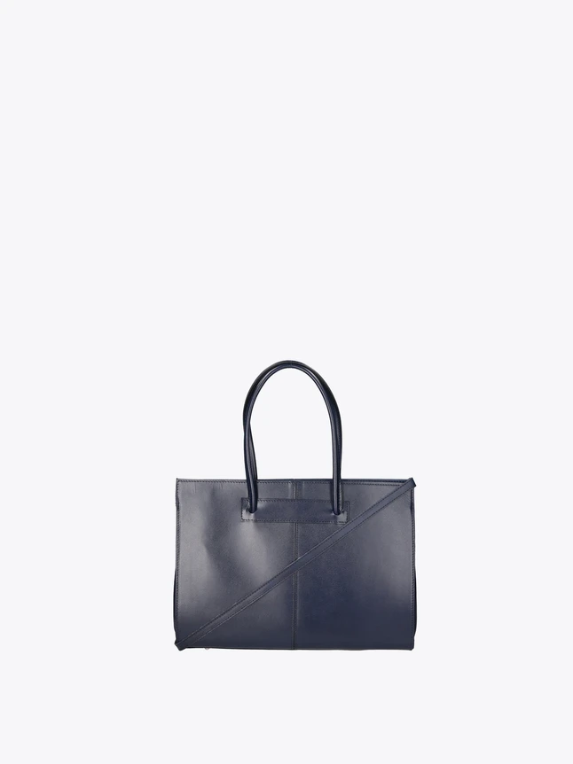 Leather Tote Bag for Work And Daily Use with Diagonal Strap