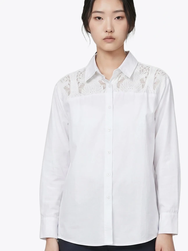 Women's Classic Shirt For Weekend - Modern Design With Structured Shape