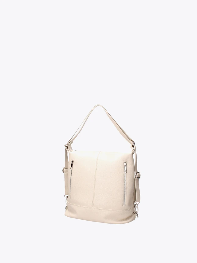 Chic Pebbled Leather Convertible Shoulder Bag to Backpack Versatile Daily Carry