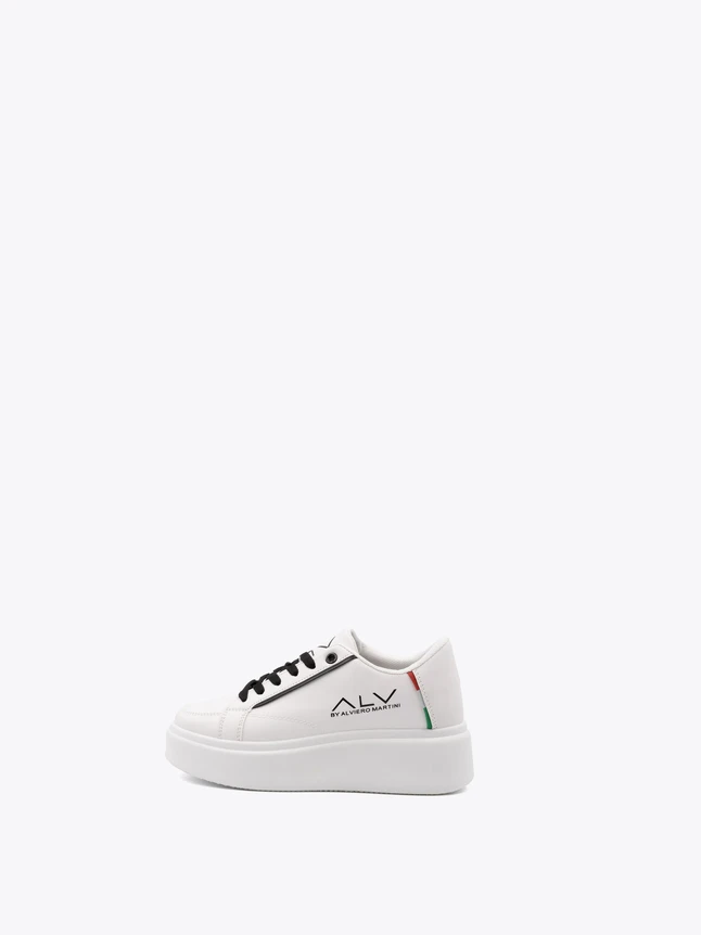 Platform Sneaker Chunky Sole Synthetic Leather Unisex Casual Streetwear Footwear