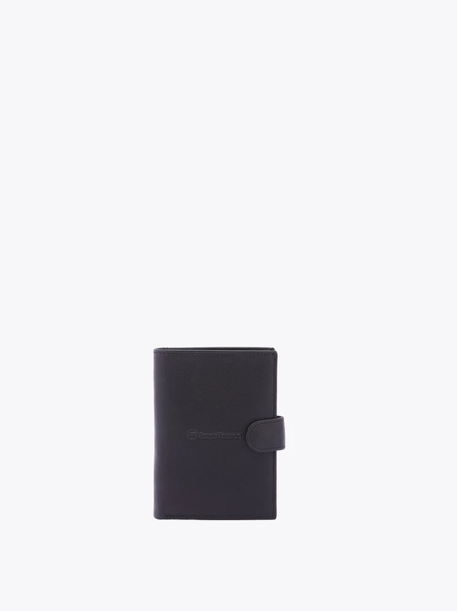 Minimalist Leather Wallet Card Holder for Everyday Use with Snap Closure