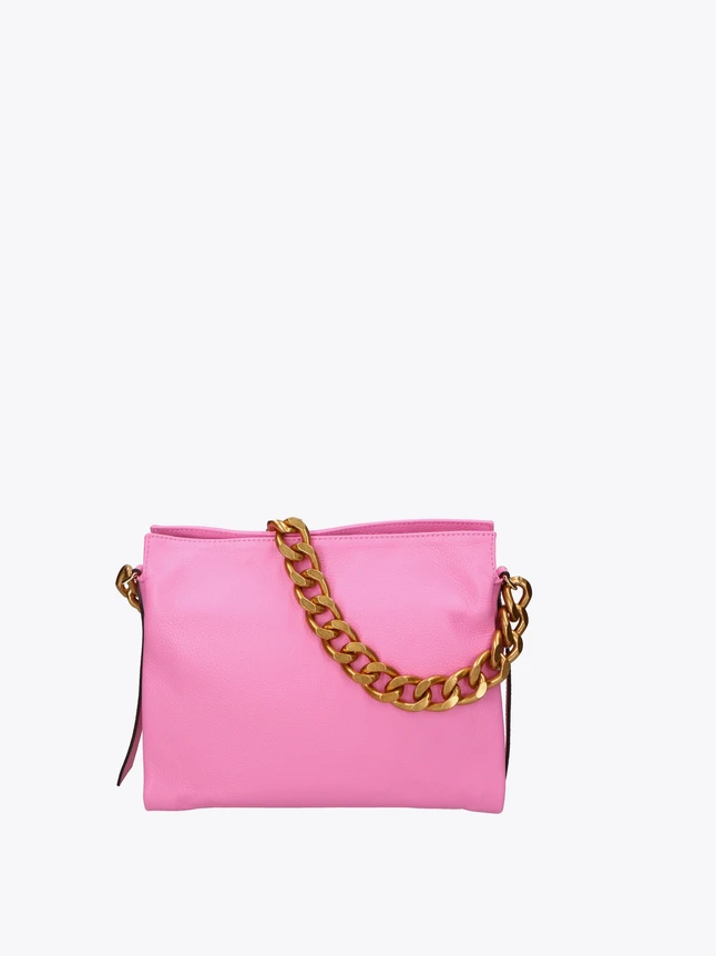 Minimalist Leather Chain Strap Shoulder Bag for Everyday Use