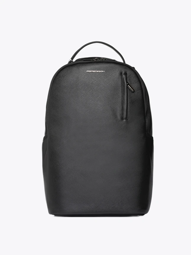 Slim Vegan Leather Backpack For Men - Versatile Design With Refined Finish