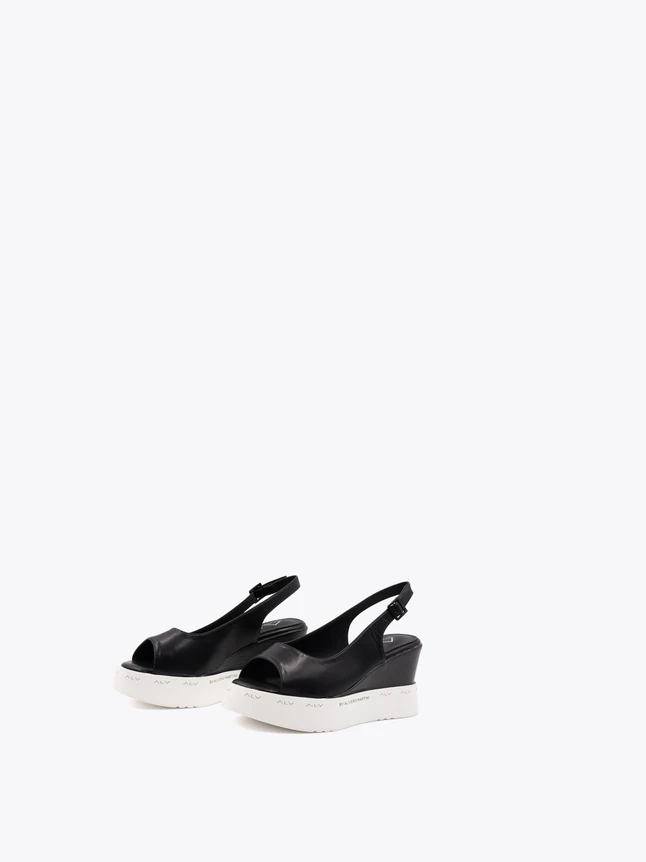 Leather Slingback Wedge Sandals for Everyday Comfort