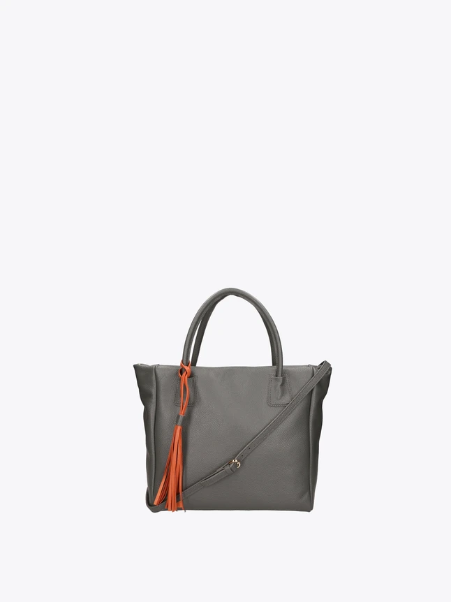 Casual Leather Tote Bag with Tassel Accent And Crossbody Strap Everyday