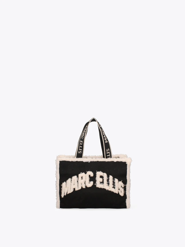 Casual Faux Fur Tote Bag with Shearling Trim for Everyday Use