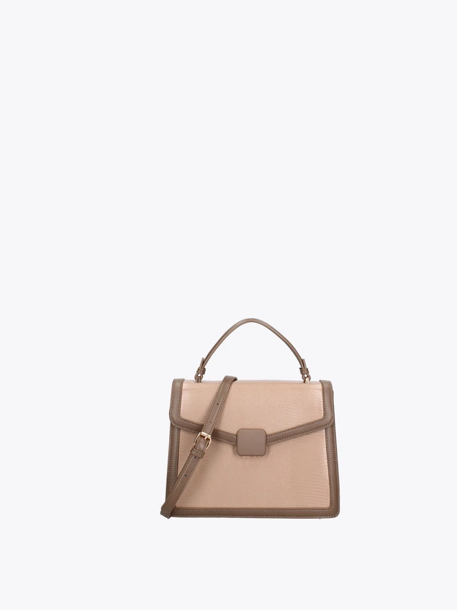 Leather Satchel Bag with Top Handle And Front Flap Closure for Daily Use