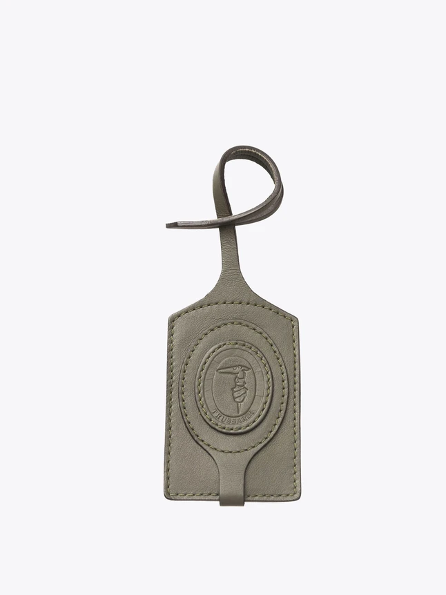 Logo Embossed Leather Luggage Tag for Travel