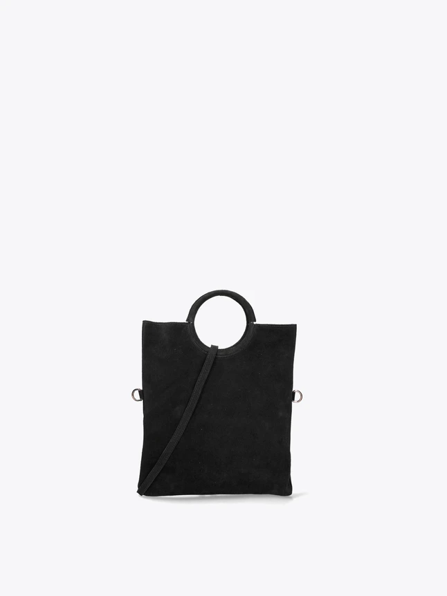 Contemporary Suede Flat Handbag Top Handle Carryall For Daily Essentials
