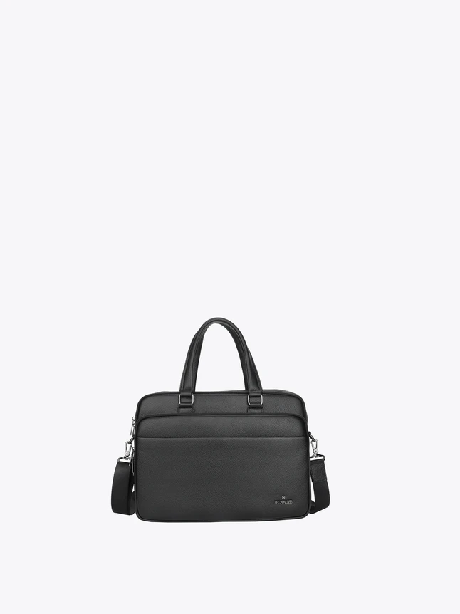 Premium Leather Business Briefcase Handbag With Detachable Shoulder Strap