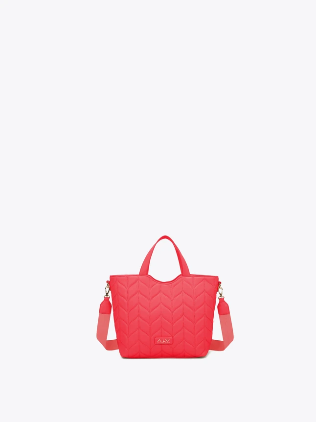 Quilted PU Leather Tote Bag Removable Crossbody Strap for Everyday Use