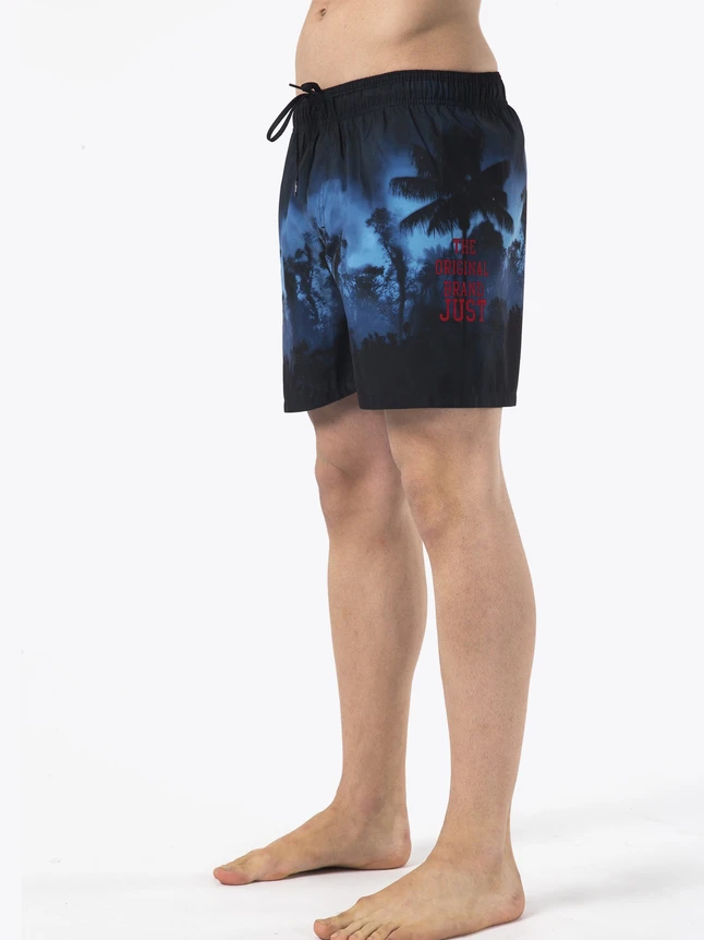 Board Shorts Nylon Swimwear Palm Tree Print for Beach And Surfing