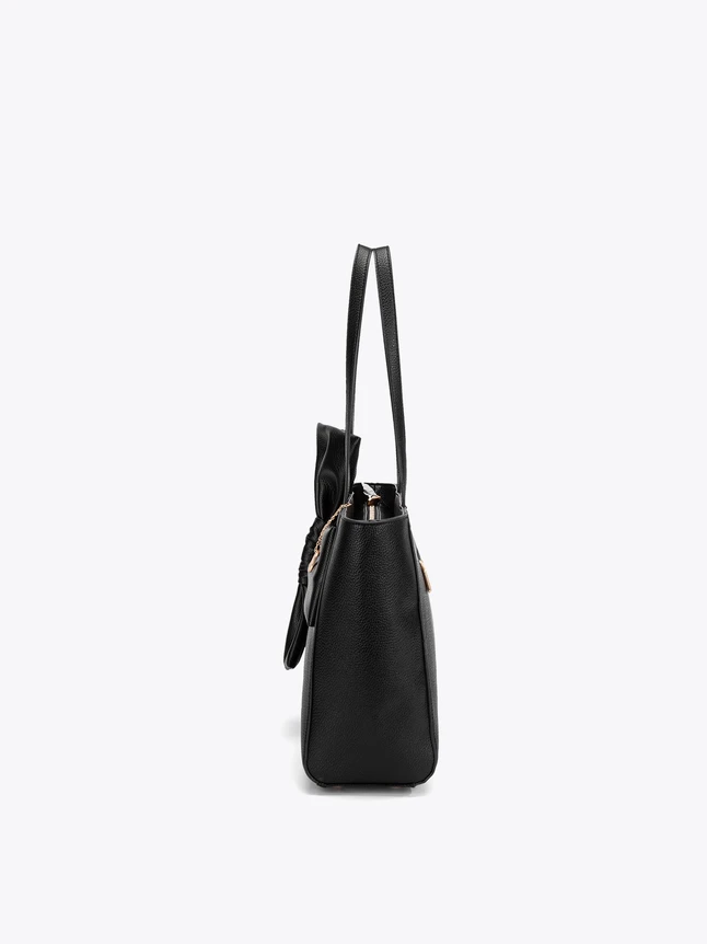 Elegant Pebbled Vegan Leather Shoulder Tote Bag for Professional and Everyday Use