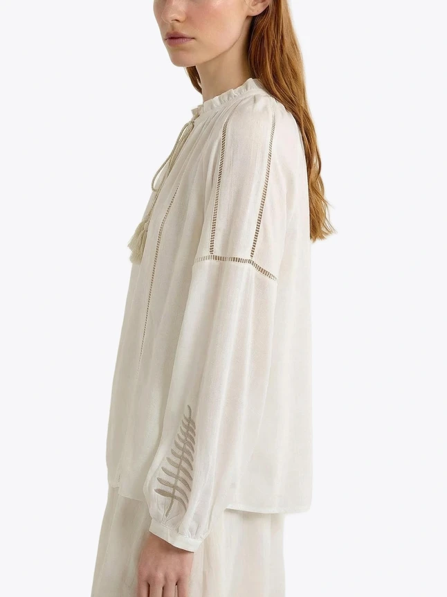 Viscose Classic Blouse For Women - Sleek Design With Slim Shape