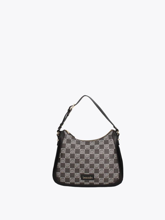 Damier Canvas Classic Shoulder Bag Leather Trim for Everyday Use