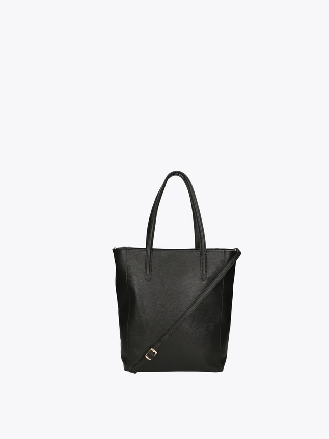 Minimalist Leather Tote Bag with Detachable Strap for Daily Use