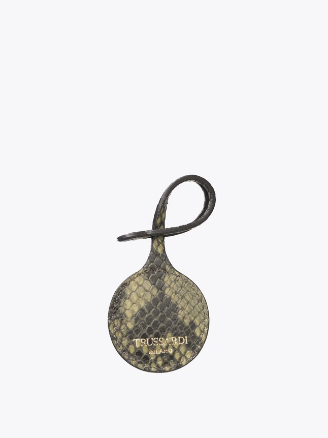 Snakeskin Leather Keychain Tag for Bags And Purses