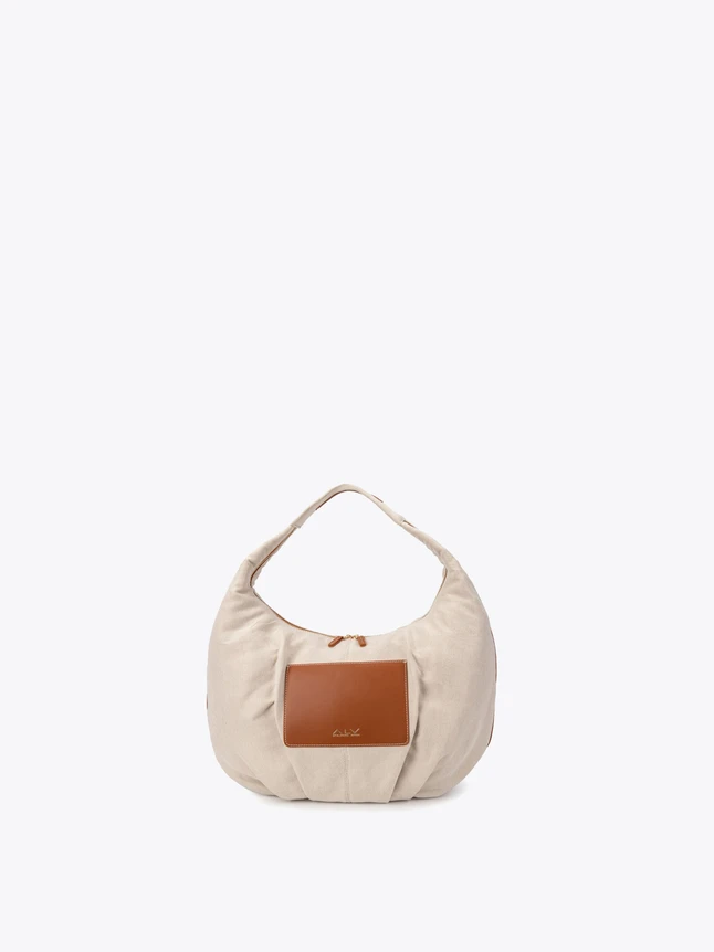 Hobo Bag with Front Leather Pocket for Everyday Carry