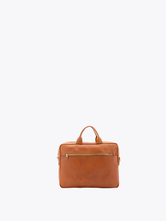 Leather Classic Top Handle Briefcase for Work Travel