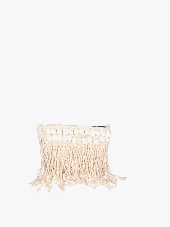 Bohemian Macrame Fringe Clutch Bag for Evening Essentials