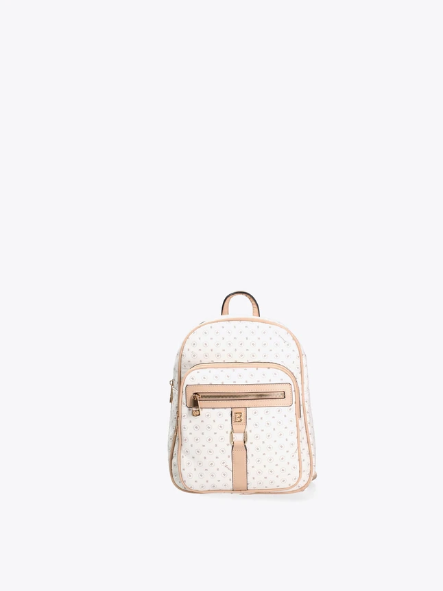 Chic Monogram Canvas Backpack With Leather Trim For Everyday City Style
