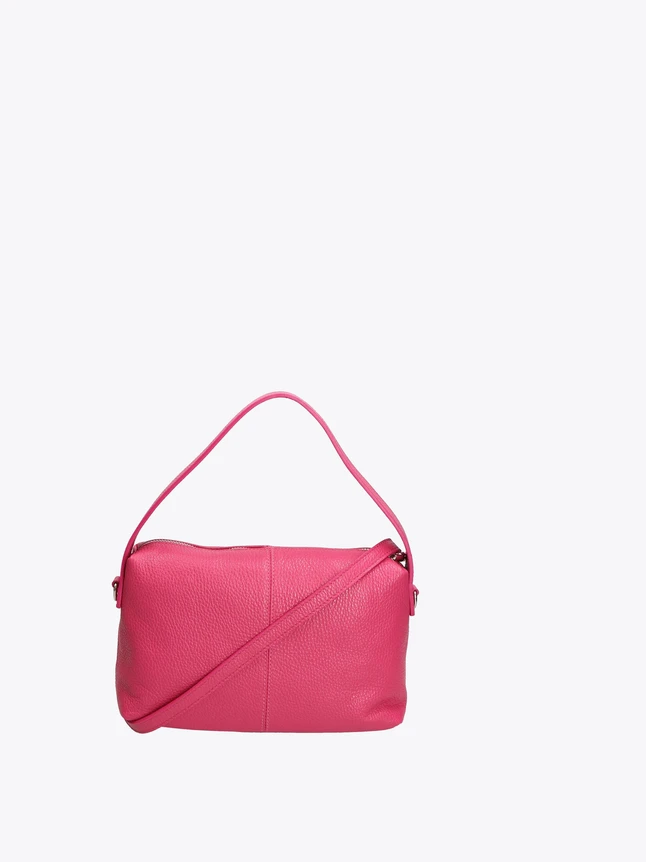 Pebble Leather Crossbody Bag with Top Handle for Everyday Use