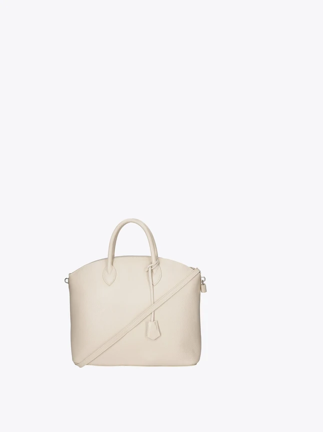 Minimalist Leather Tote Bag for Everyday Use with Crossbody Strap