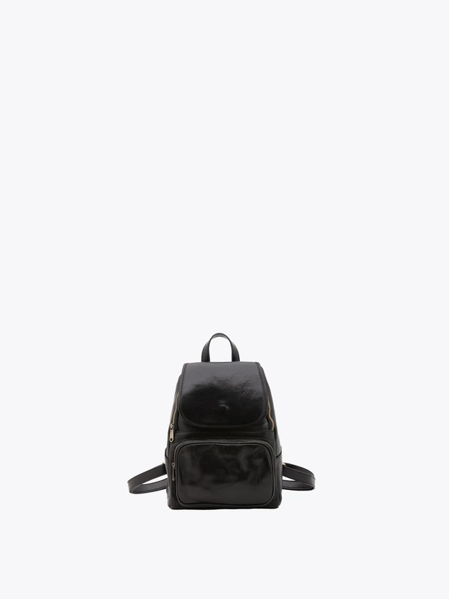 Minimalist Leather Shoulder Bag Laptop Backpacks Daily Use