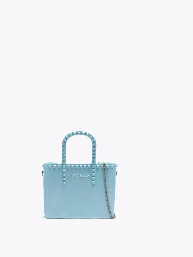 Studded Leather Mini Tote Bag with Chain Strap For Everyday Use