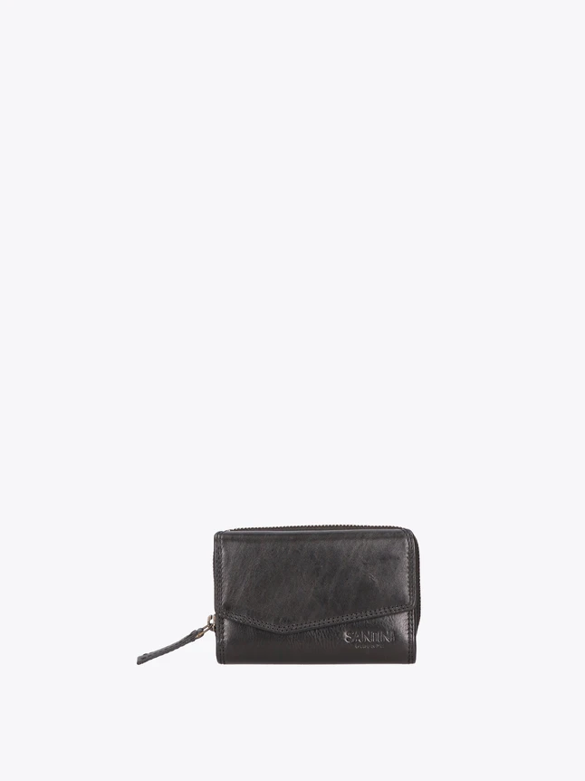 Minimalist Leather Zip Wallet for Everyday Use And Card Storage