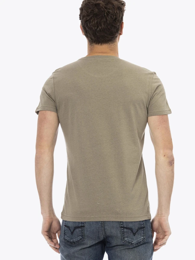 Graphic Cotton Tee with Sunset Forest Silhouette for Everyday Wear