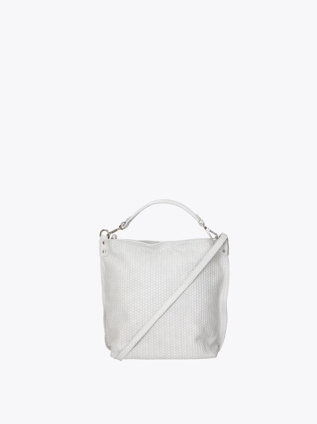 Woven Leather Tote Bag with Crossbody Strap for Everyday Use