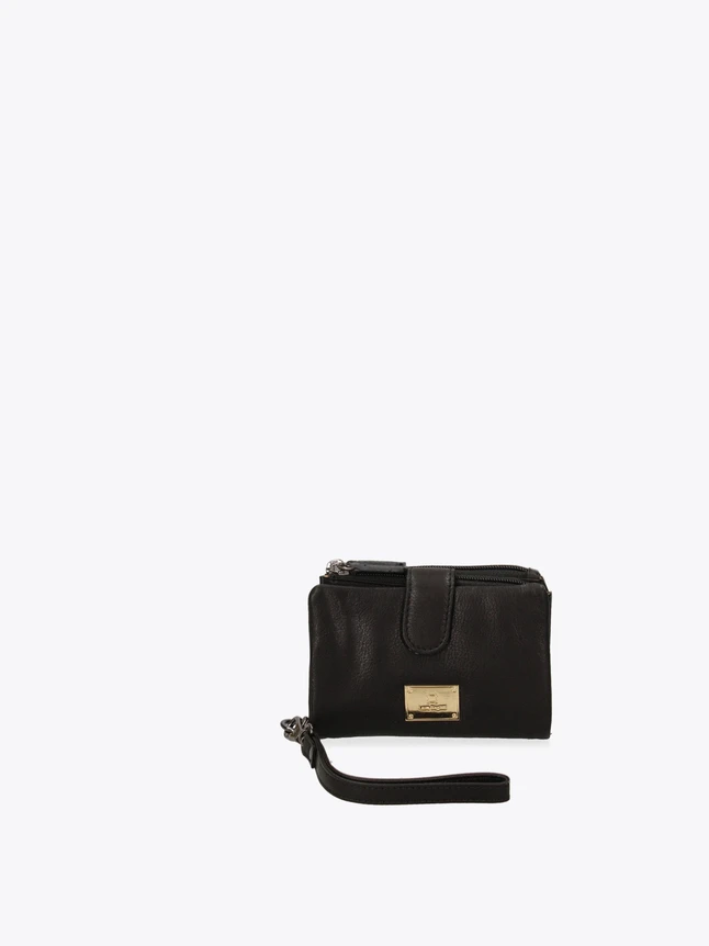 Minimalist Leather Wristlet Wallet for Everyday Use