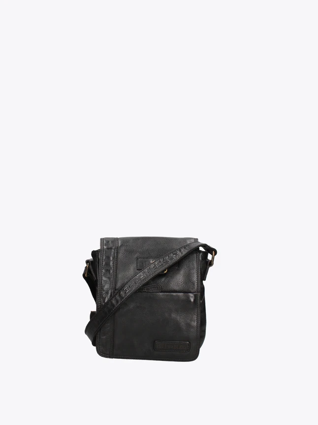 Vintage Leather Crossbody Messenger Bag for Daily Use