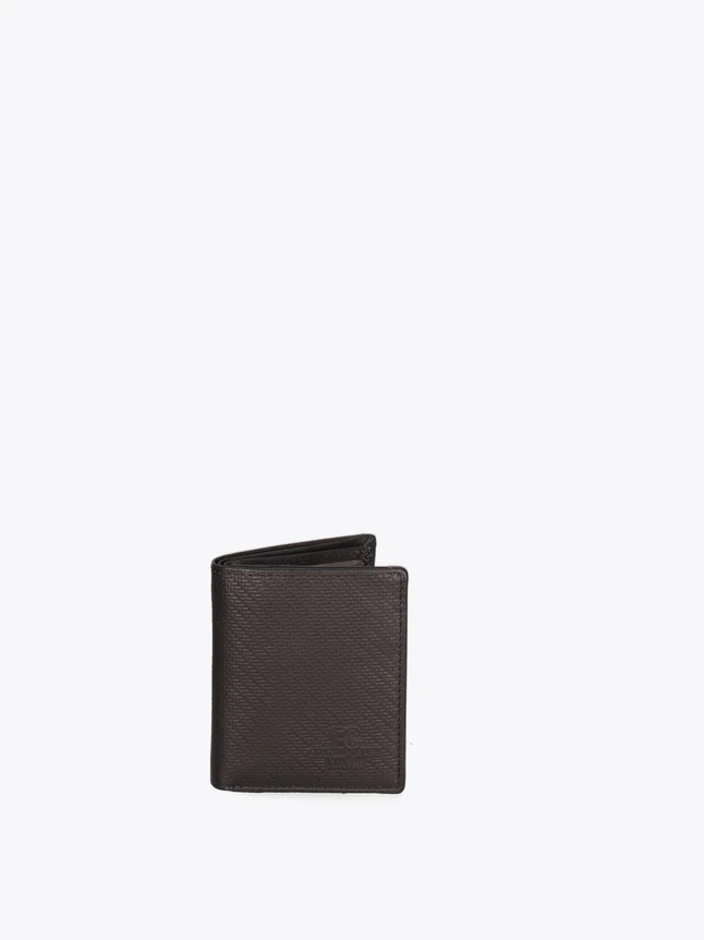 Saffiano Leather Minimalist Compact Wallet Card Holder for Everyday Use