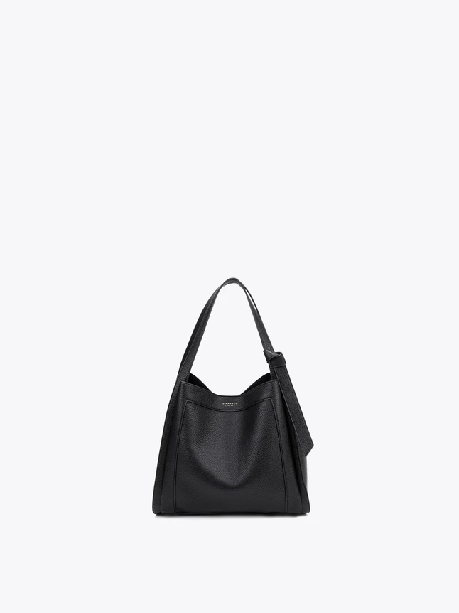 Sophisticated Grained Leather Shoulder Bag Versatile Daily Tote