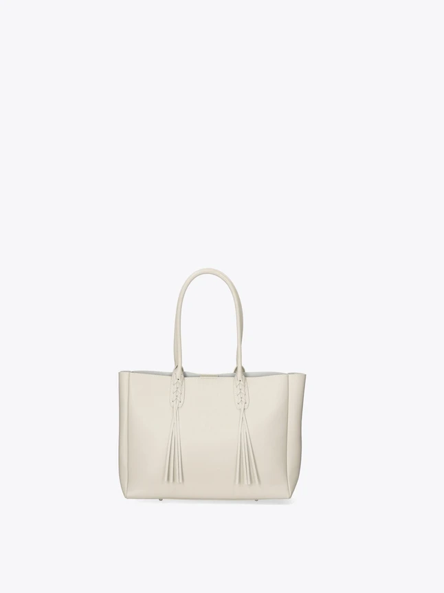 Leather Tote Bag with Tassel Detailing for Everyday Use