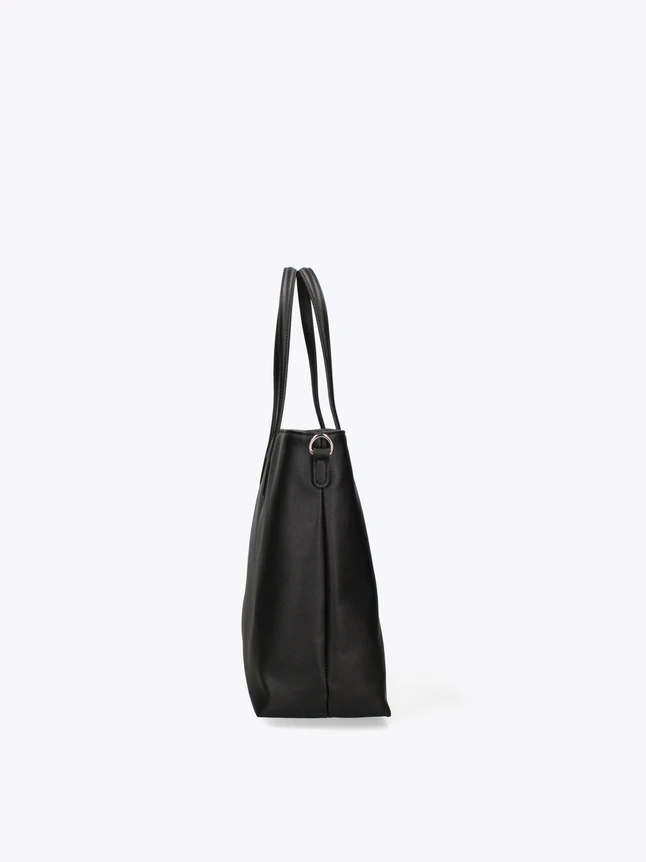 Minimalist Vegan Leather Shoulder Tote For Business And Daily Use