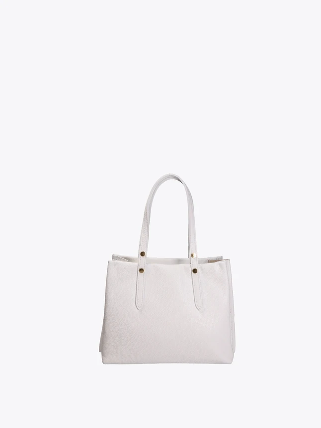 Minimalist Leather Tote Bag with Twin Handles for Everyday Use