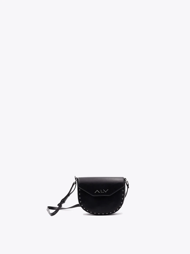 Leather Studded Flap Mini Crossbody Bag for Everyday Use