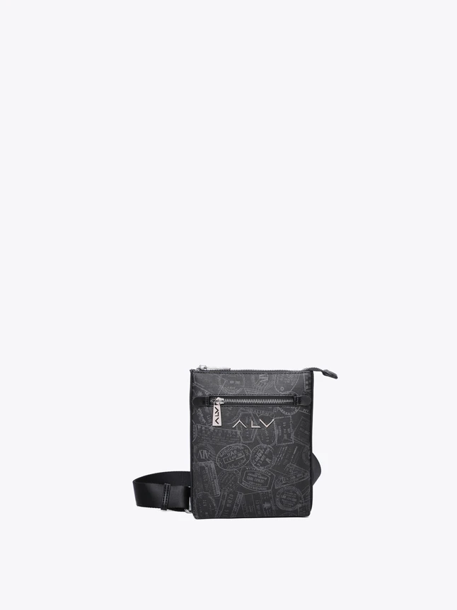 Monogram Embossed Leather Crossbody Bag for Everyday Use