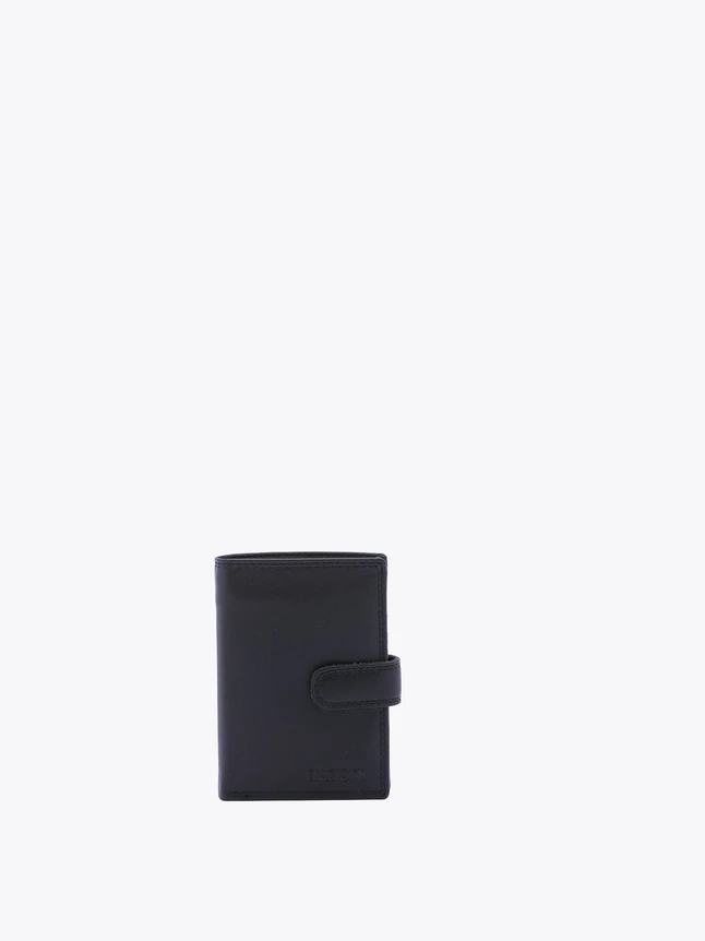 Minimalist Leather Wallet Card Holder Snap Closure for Everyday Use